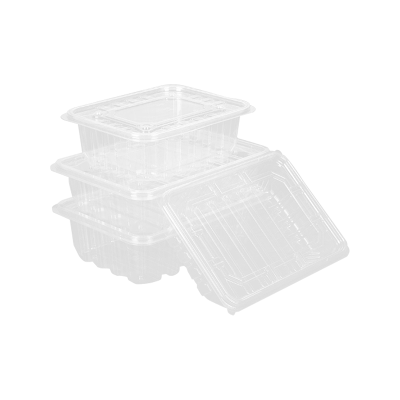 使い捨ての完全に透明な果物包装箱