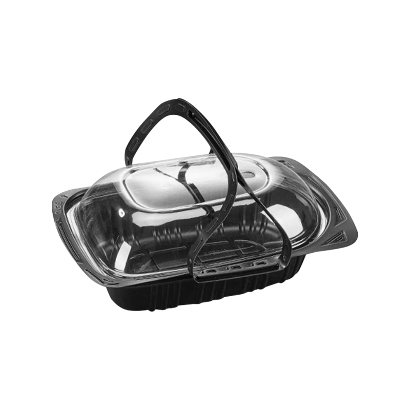 使い捨てプラスチック手持ちローストチキン容器