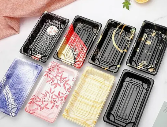 使い捨てプラスチック寿司食品トレイボックス 